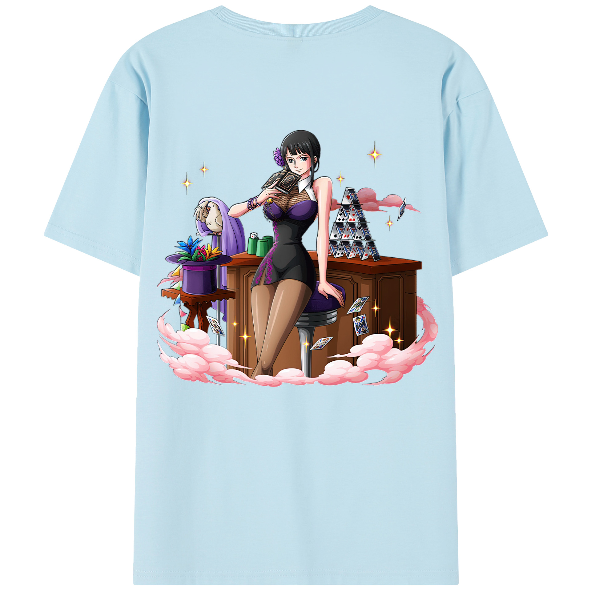 ワンピース ニコ・ロビン ONE PIECE Nico Robin 綿100％半袖Tシャツ（背面プリント）